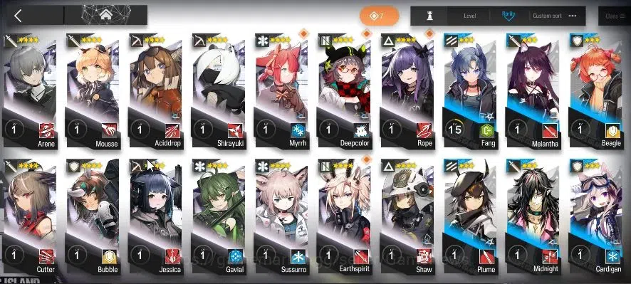Arknights Accounts Mid-Tier Lvl 8 |53 OP + 1 Skin|120 Oru+5 Originite|2 Limited | SATR,Virtuosa,Ch'en,Thorns|Terminal 5