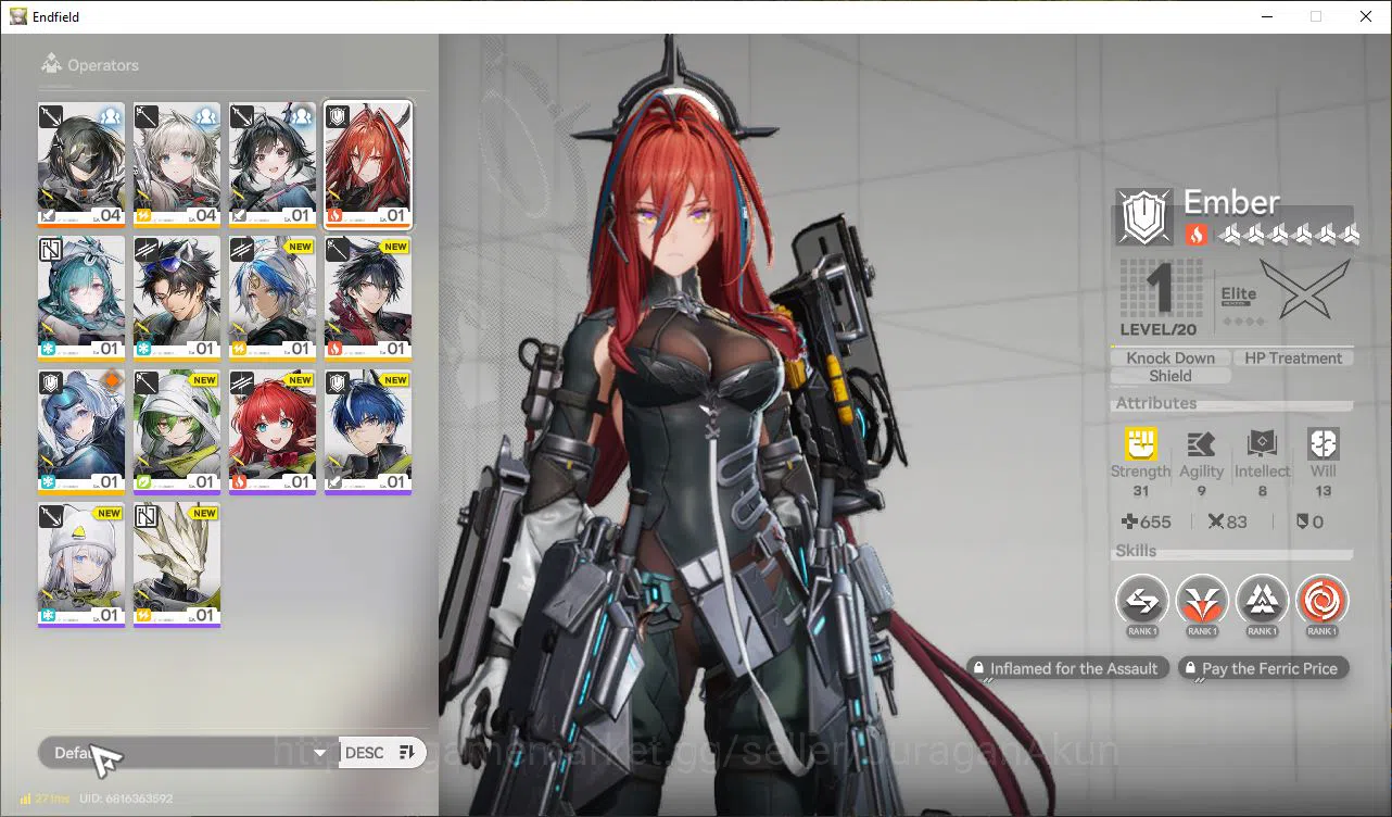NA/EU Lv2|Day2+4K Arsenal Ticket|Meta SSR Solo Ember+5SR Operators(Xaihi&Wulfguard)|Female|GrypLink|Take Mail|CheckSS(END1144) Arknights: Endfield Accounts NA/EU Lv2|Day2+4K Arsenal Ticket|Meta SSR Solo Emb image 1