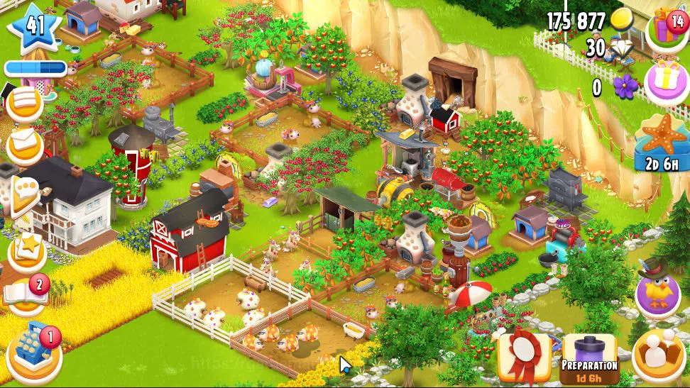Hay Day Accounts Level 41 | Barn Storage 1050 + Silo Storage 625 | 175k Coins, 30 DM |CN ON|Log Supercell ID|Take 4
