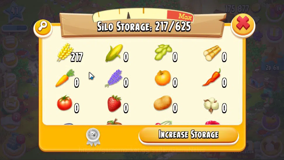 Hay Day Accounts Level 41 | Barn Storage 1050 + Silo Storage 625 | 175k Coins, 30 DM |CN ON|Log Supercell ID|Take 8
