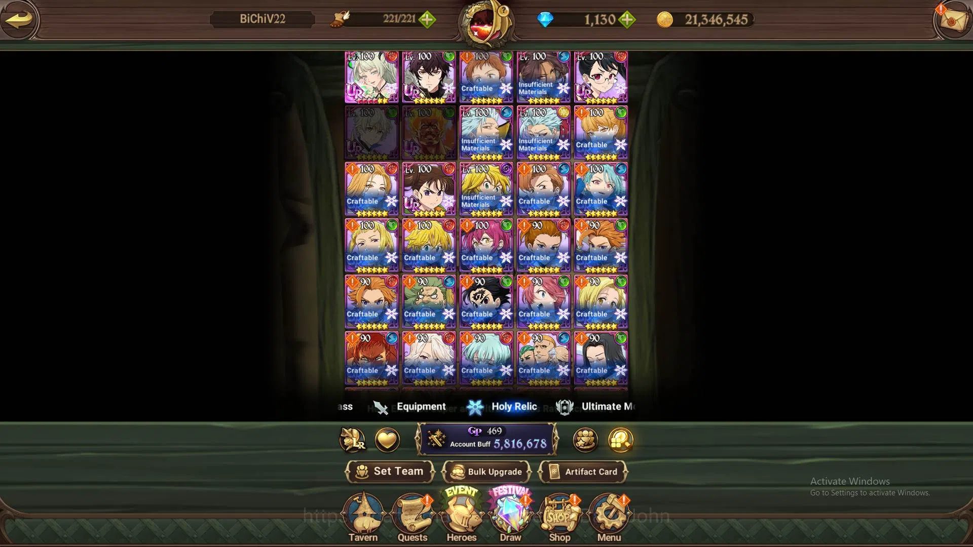 The Seven Deadly Sins: Grand Cross Accounts Endgame ASIA|5.8M CC|LS129-DM 11304LR 14