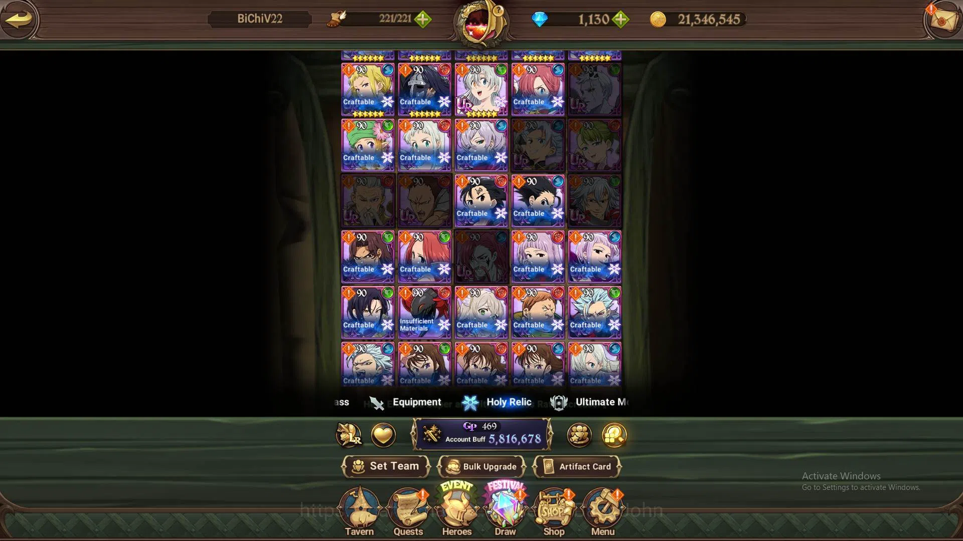 The Seven Deadly Sins: Grand Cross Accounts Endgame ASIA|5.8M CC|LS129-DM 11304LR 15