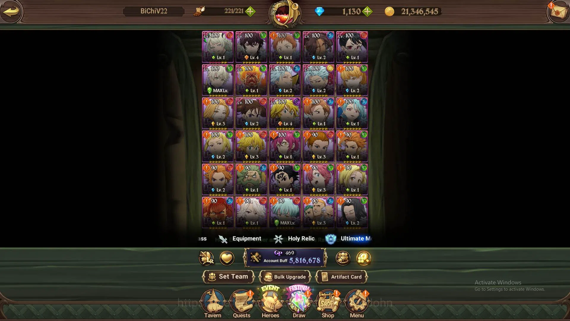 The Seven Deadly Sins: Grand Cross Accounts Endgame ASIA|5.8M CC|LS129-DM 11304LR 18