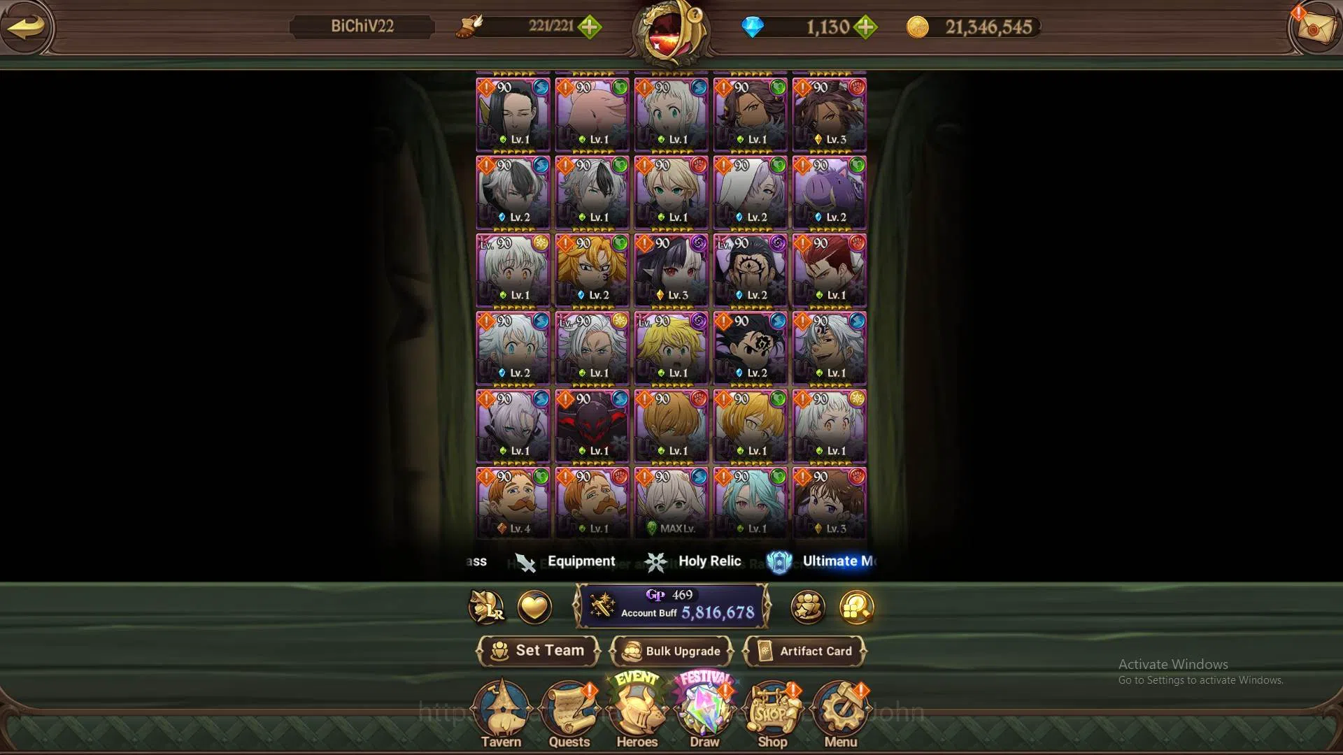 The Seven Deadly Sins: Grand Cross Accounts Endgame ASIA|5.8M CC|LS129-DM 11304LR 19