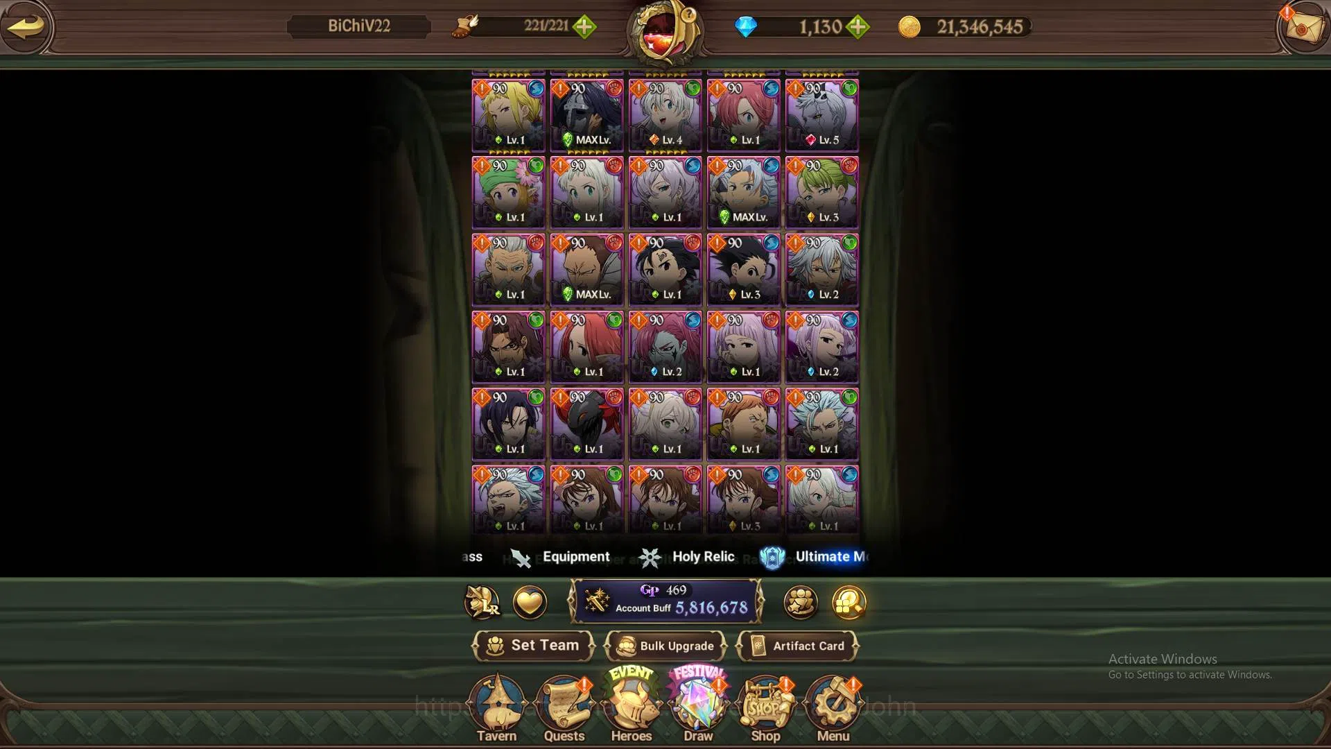 The Seven Deadly Sins: Grand Cross Accounts Endgame ASIA|5.8M CC|LS129-DM 11304LR 20