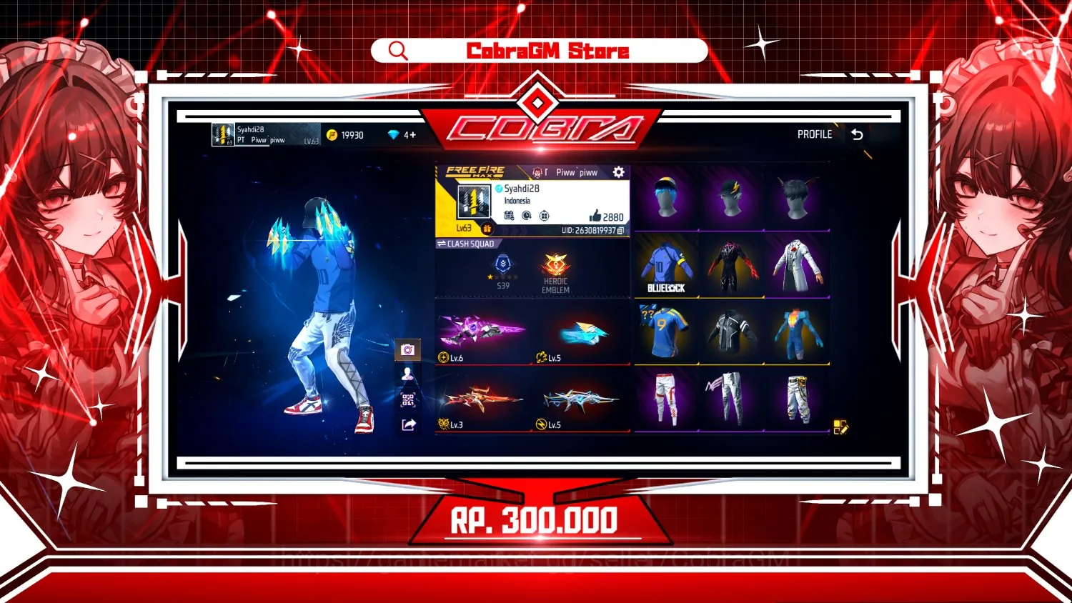 Free Fire Accounts Akun Free Fire Vault 272 - Evo 4 Max 1 - Void - BlueLock - Football Star - Dark Matter - Angel - Genji 1