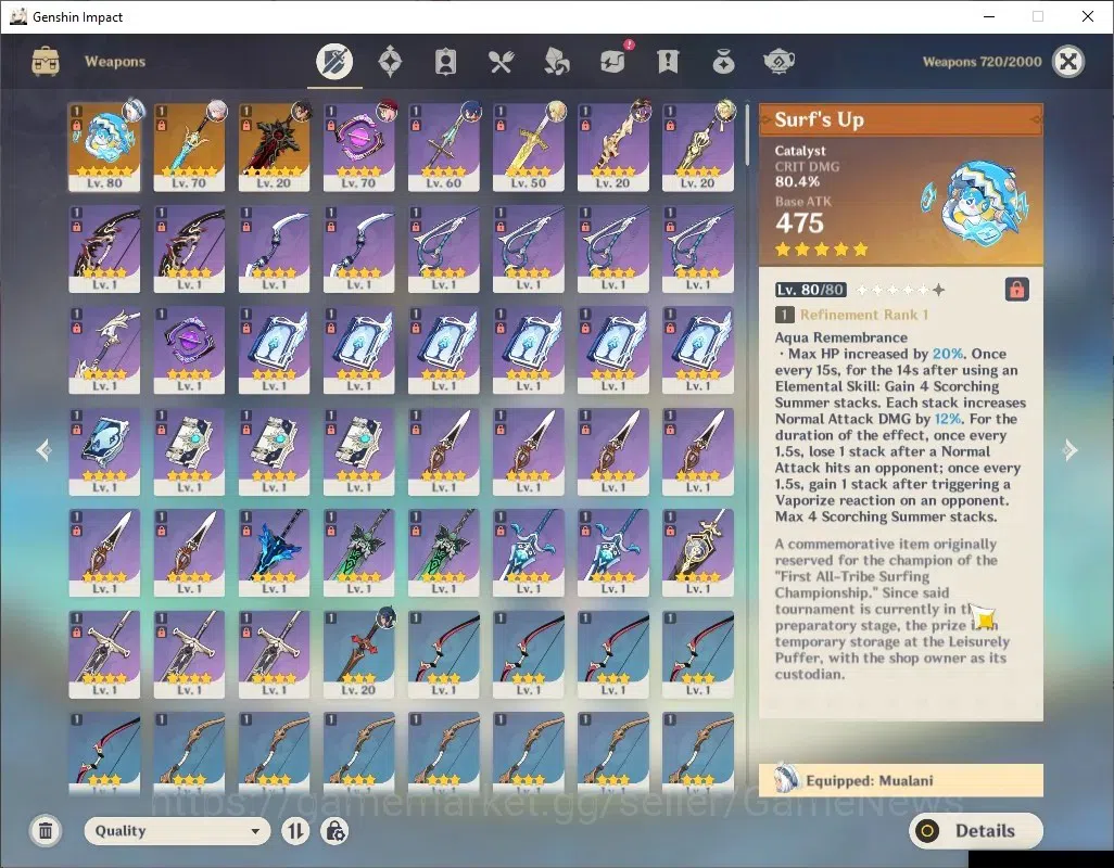 Genshin Impact Accounts ASIA |AR 53 |3 Limited + 3 (*5Weapon) |[Maulani,Ka image 12