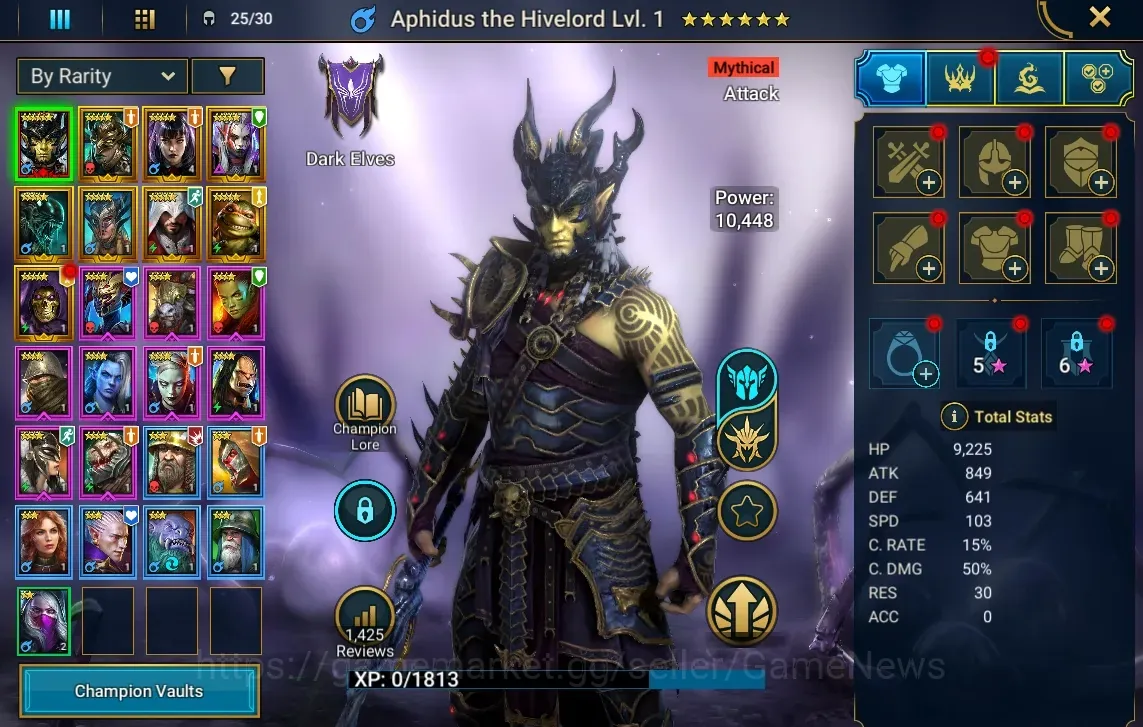 Raid: Shadow Legends Accounts Mid-Game Lv 6|55K Power|1 Myithic(Aphidus)+8 1