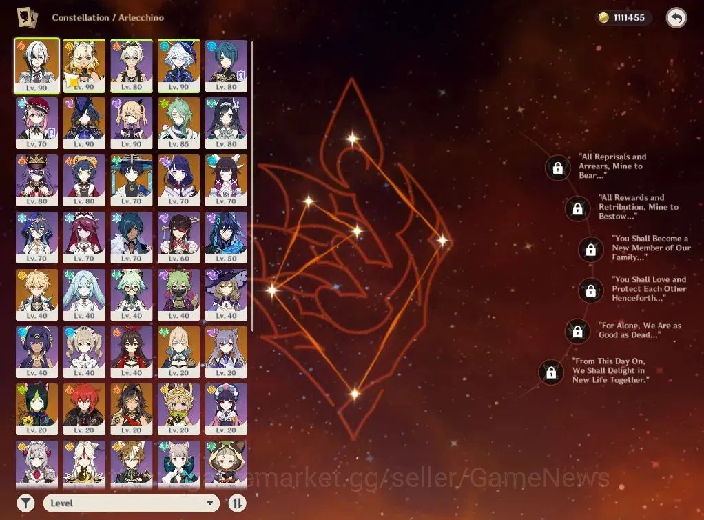 Genshin Impact Accounts Asia|AR56|PreamTeam Arlecchino+sign|8Limited+5(*5W image 3