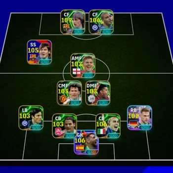 eFootball Accounts Legends & Iconic Players Efootball Collective Strength 3238 • Messi Barca 105 • Johan Cruyff 109