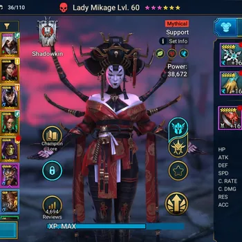 Raid: Shadow Legends Accounts Starter Lv 37|884K Power|1 Mythic(Lady Mikage)+22