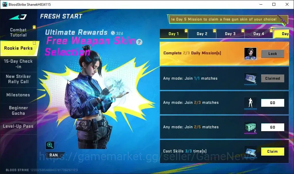 Blood Strike Accounts ASIA|Fresh Starter|ULTRA SKS-Elysium Lv3|Legendary image 10