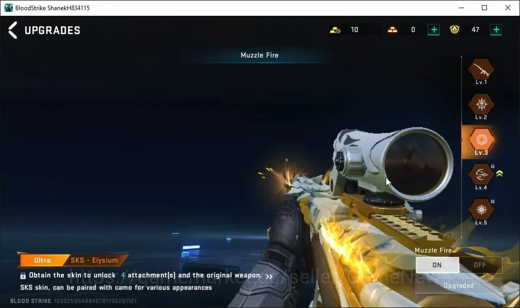 Blood Strike Accounts ASIA|Fresh Starter|ULTRA SKS-Elysium Lv3|Legendary image 4