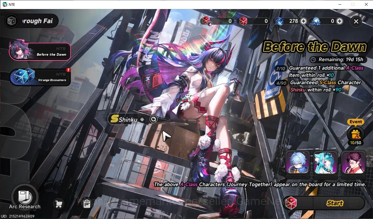 Neverness to Everness Accounts Global SEA|HL 3|2 SSR 1 Limited [Shinku]Char Standart(Fadia,Daffodil)|Selector On 7
