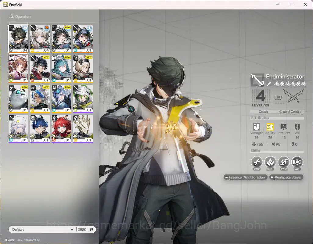 Arknights: Endfield Accounts ASIA | starter tangtang | for sign n detail check SS AKE166B
