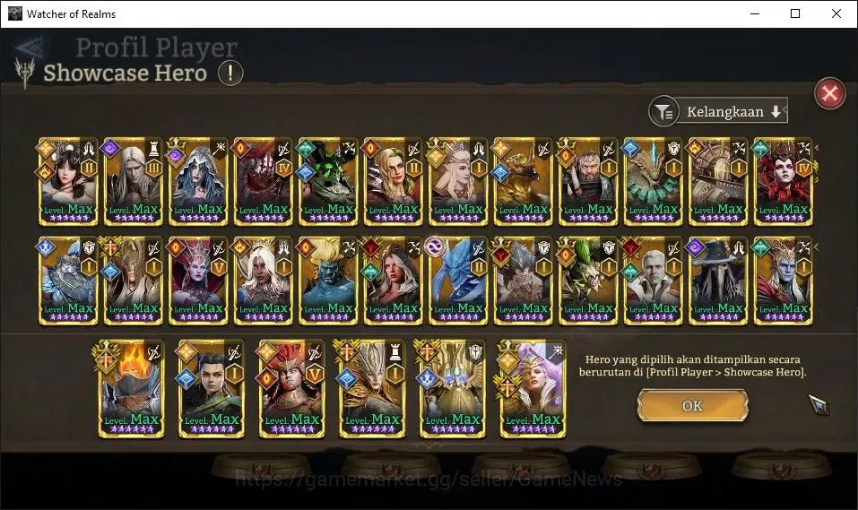 Watcher of Realms Accounts GLOBAL 60x|7,4M Power|7K Gems|14 Lord[Oren,Ingrid, image 10