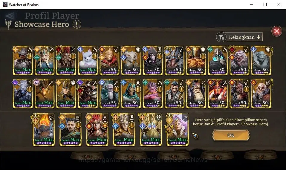 Watcher of Realms Accounts GLOBAL 60x|7,4M Power|7K Gems|14 Lord[Oren,Ingrid, image 12