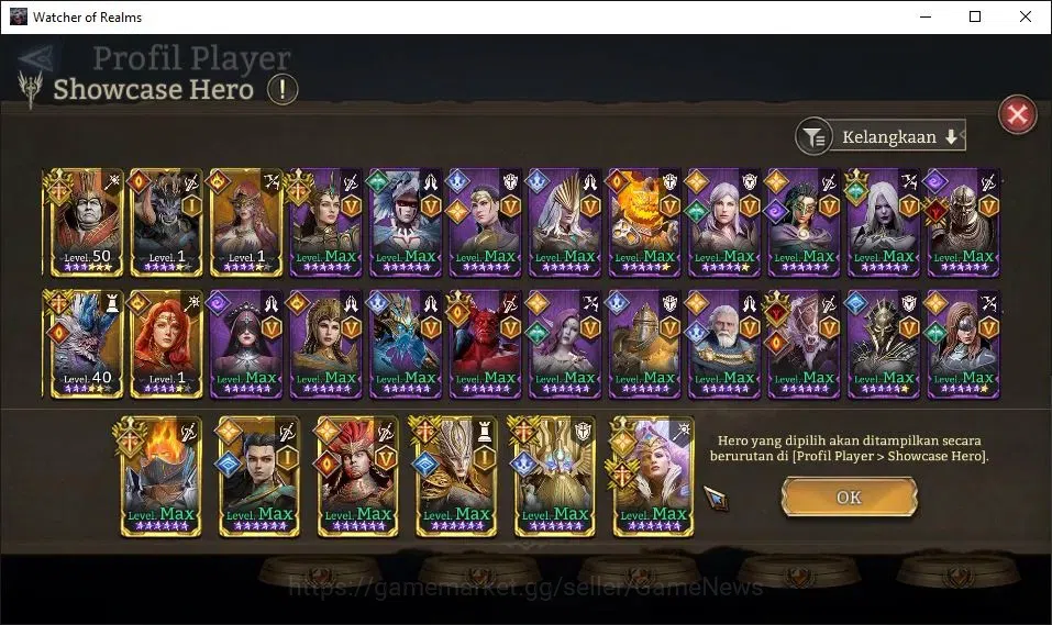 Watcher of Realms Accounts GLOBAL 60x|7,4M Power|7K Gems|14 Lord[Oren,Ingrid, image 13