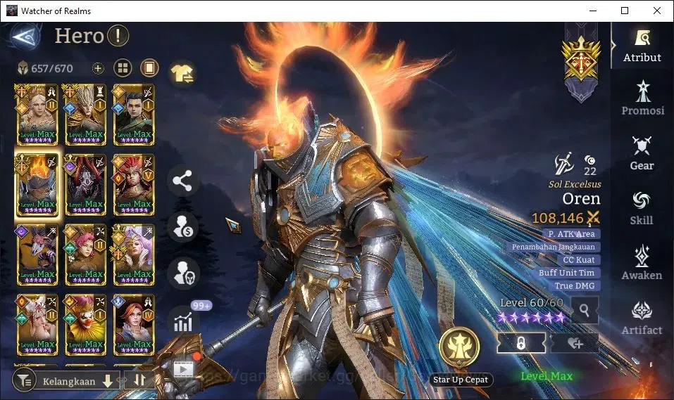 Watcher of Realms Accounts GLOBAL 60x|7,4M Power|7K Gems|14 Lord[Oren,Ingrid, image 14