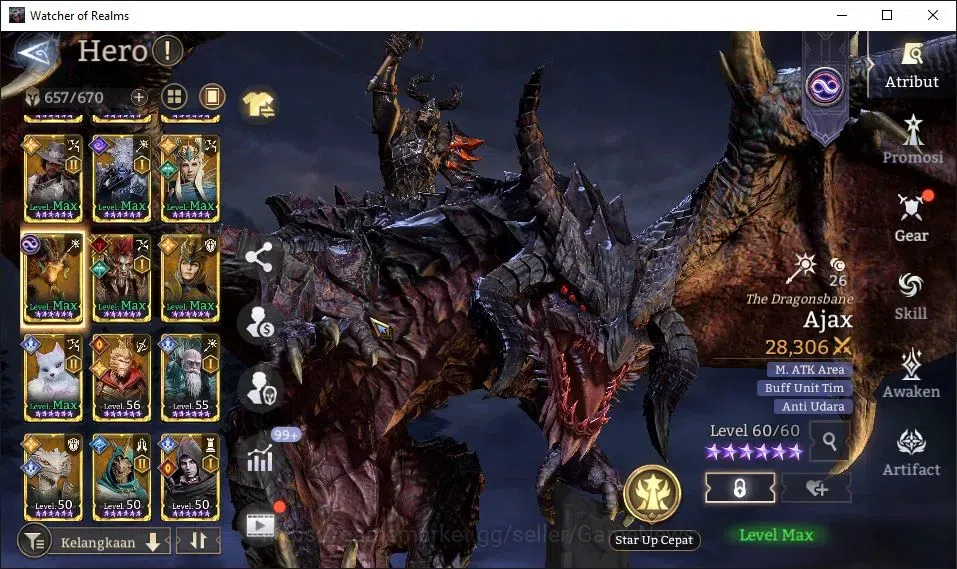 Watcher of Realms Accounts GLOBAL 60x|7,4M Power|7K Gems|14 Lord[Oren,Ingrid, image 20