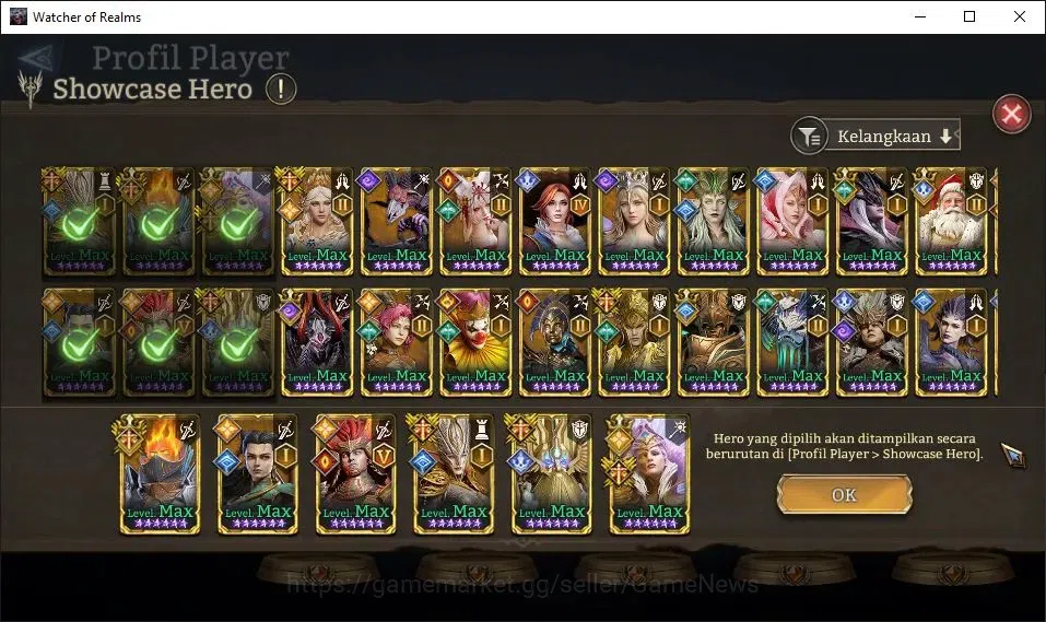 Watcher of Realms Accounts GLOBAL 60x|7,4M Power|7K Gems|14 Lord[Oren,Ingrid, image 9