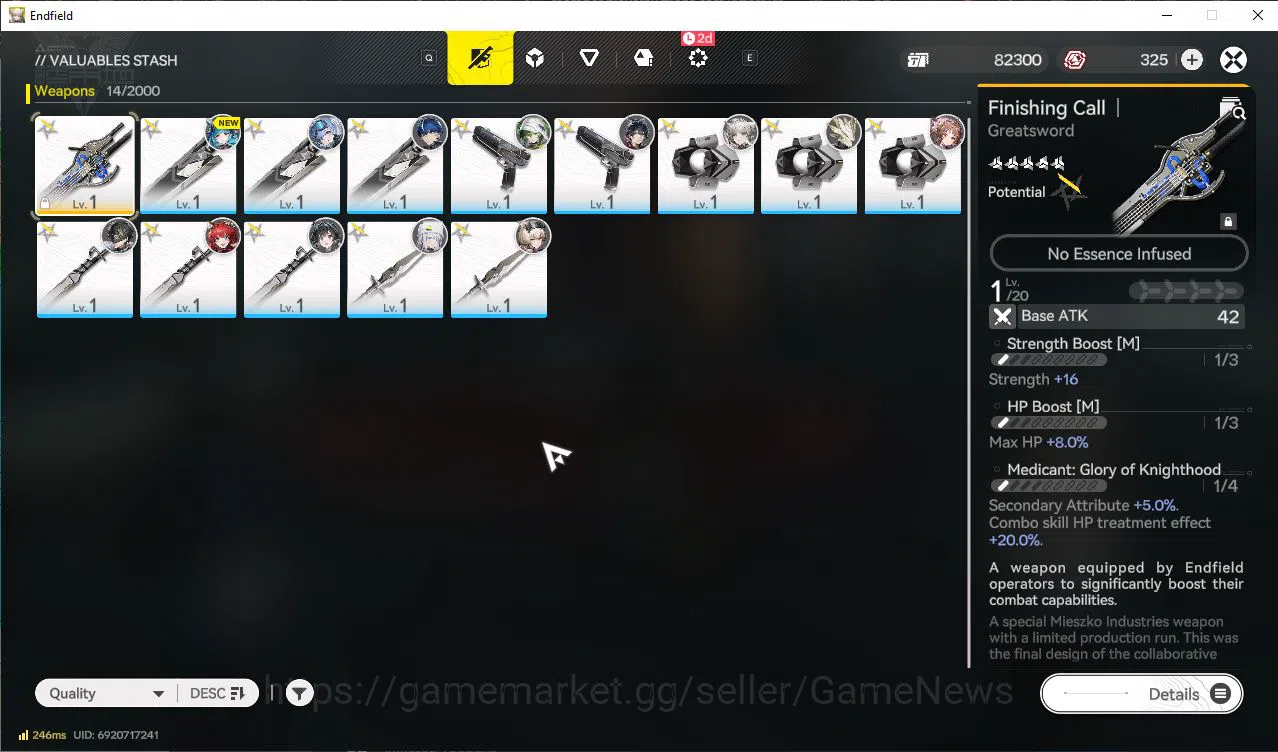 Arknights: Endfield Accounts NA/EU Lv2|1,9k Arsenal|2SSR(Ardelia,Last Rite)+5SR Operators|1 3