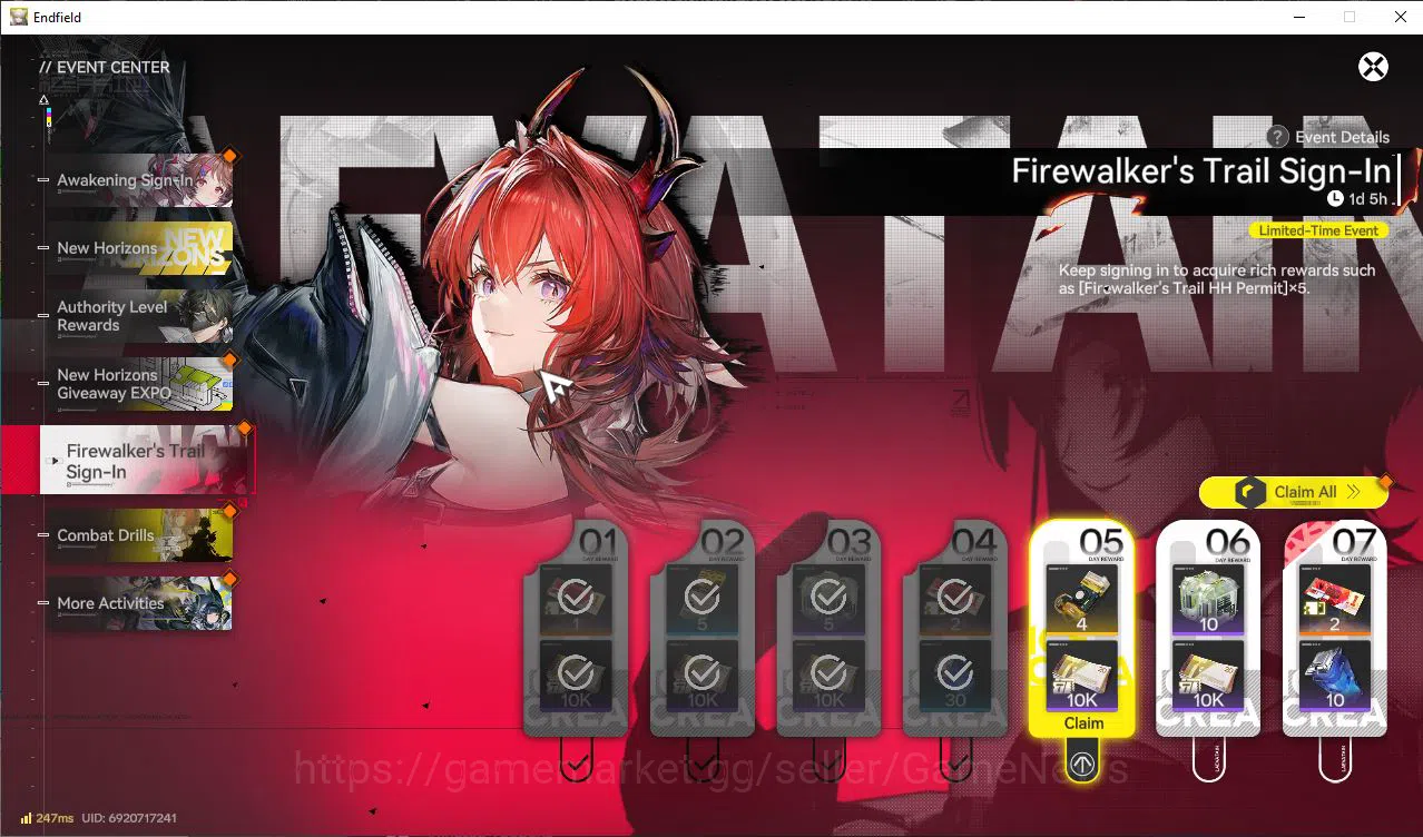 Arknights: Endfield Accounts NA/EU Lv2|1,9k Arsenal|2SSR(Ardelia,Last Rite)+5SR Operators|1 9