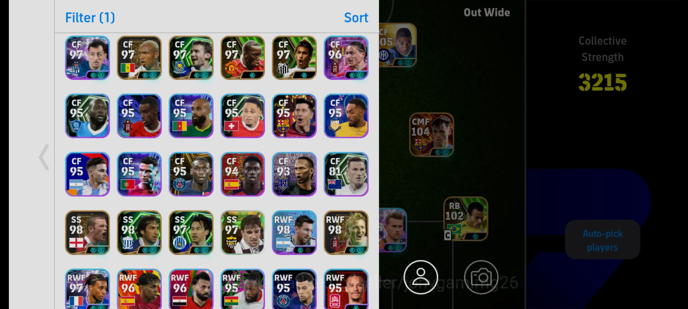 eFootball Accounts 3215 Strength eFootball ID | 108 CF + 100+ Squad | image 2