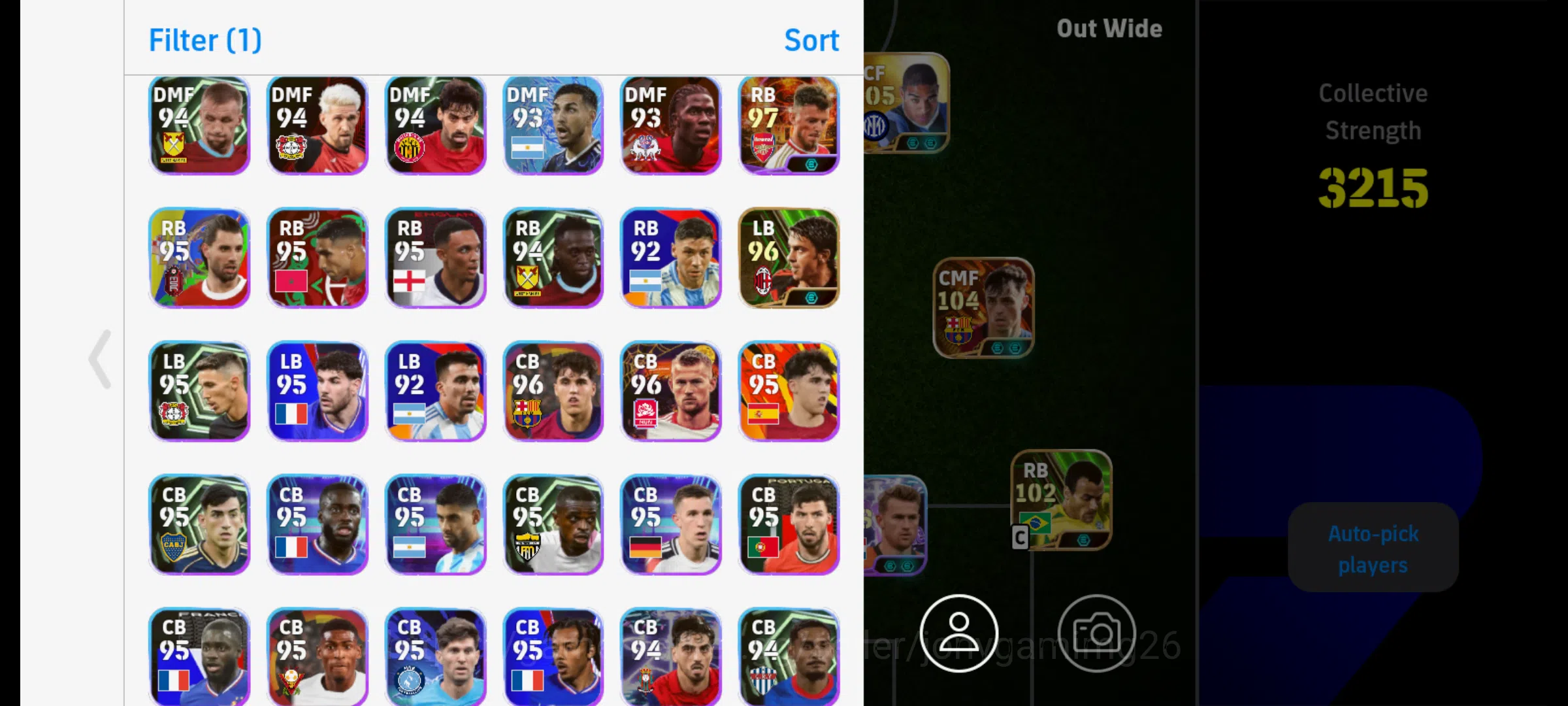 eFootball Accounts 3215 Strength eFootball ID | 108 CF + 100+ Squad | image 5