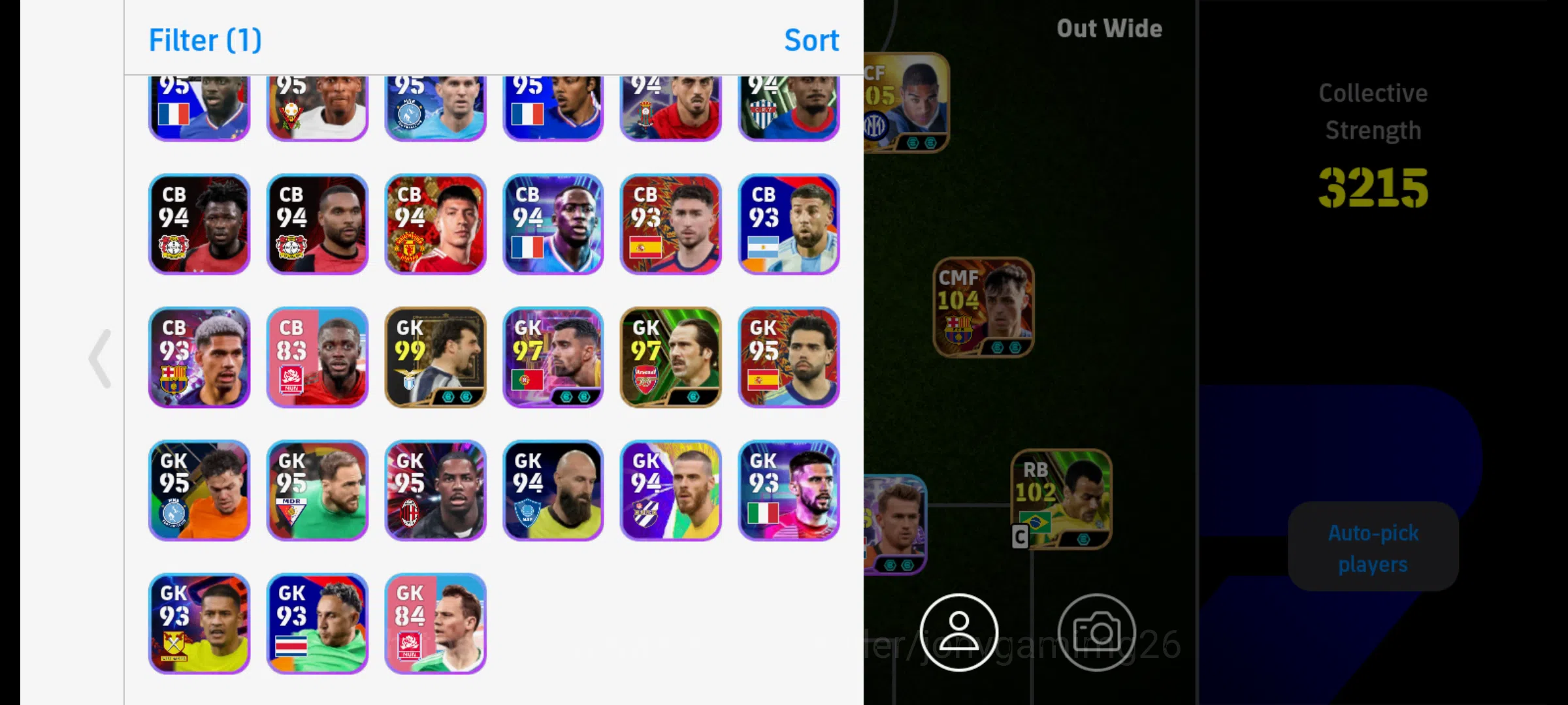 eFootball Accounts 3215 Strength eFootball ID | 108 CF + 100+ Squad | image 6