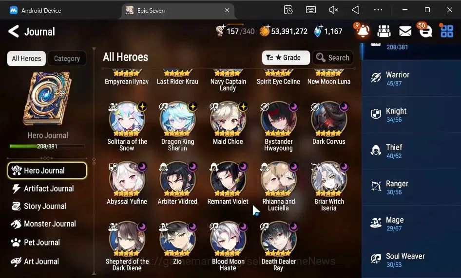 Epic Seven Accounts ASIA Unverif|19 ML(Shepherd ot Dark Diene,Rhianna& image 7