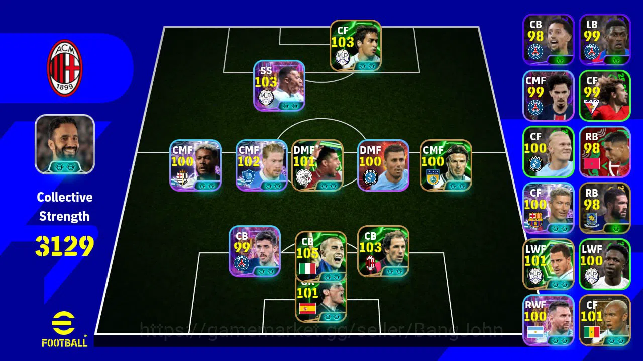 "Power 3129 | Cannavaro Epic DB | Mbappe Show Time | Rijkaard Big Time | Raul Epic DB | Baresi Epic DB | Bryune Show Time ~ EFB470B eFootball Others "Power 3129 | Cannavaro Epic DB | Mbappe Show Time image 1