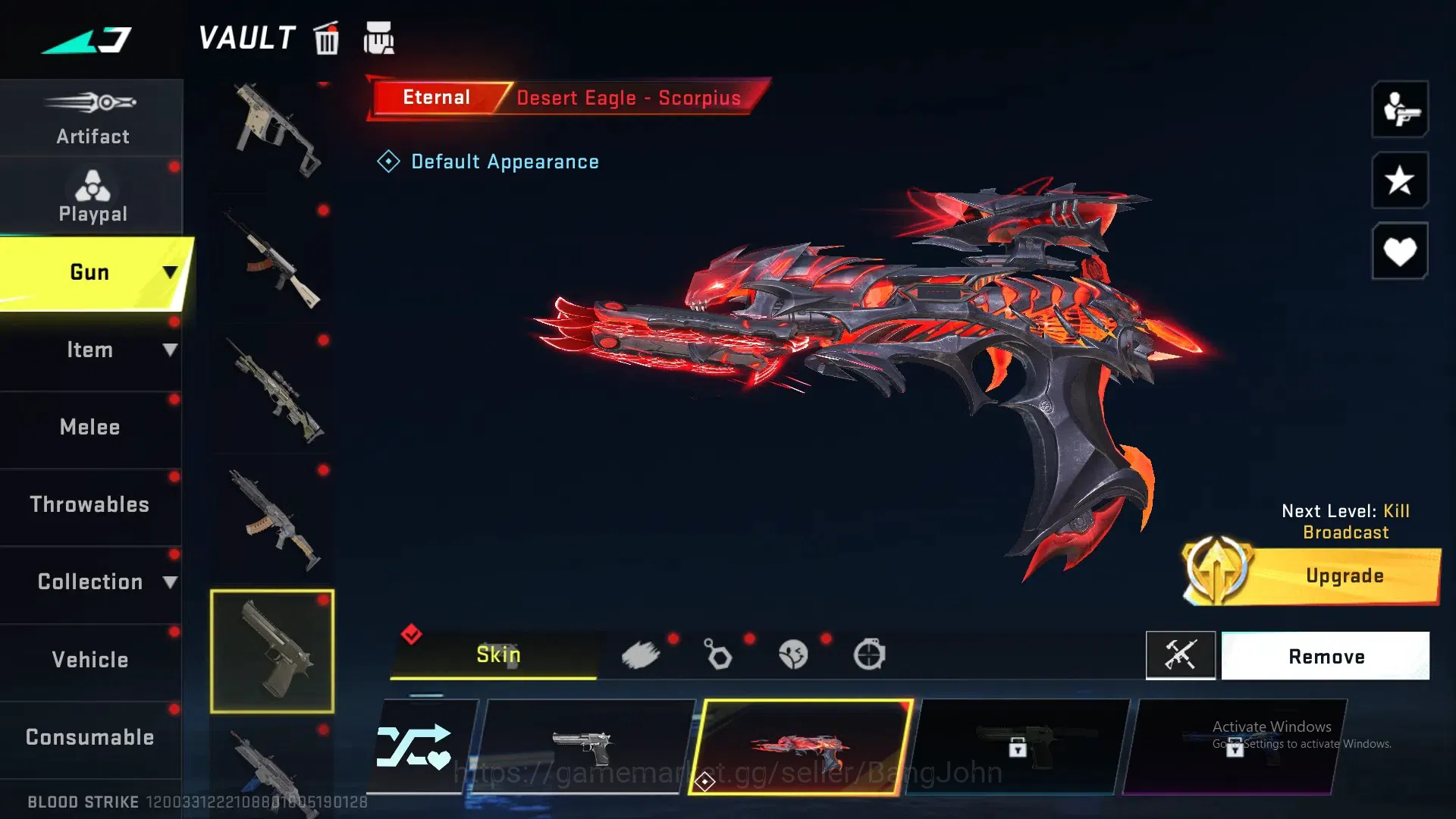 Blood Strike Accounts ASIA | ETERNAL Desert Eagle Scorpius|3 7DS: QBZ95, image 10