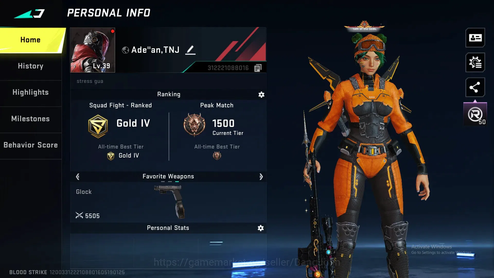 Blood Strike Accounts ASIA | ETERNAL Desert Eagle Scorpius|3 7DS: QBZ95, image 15