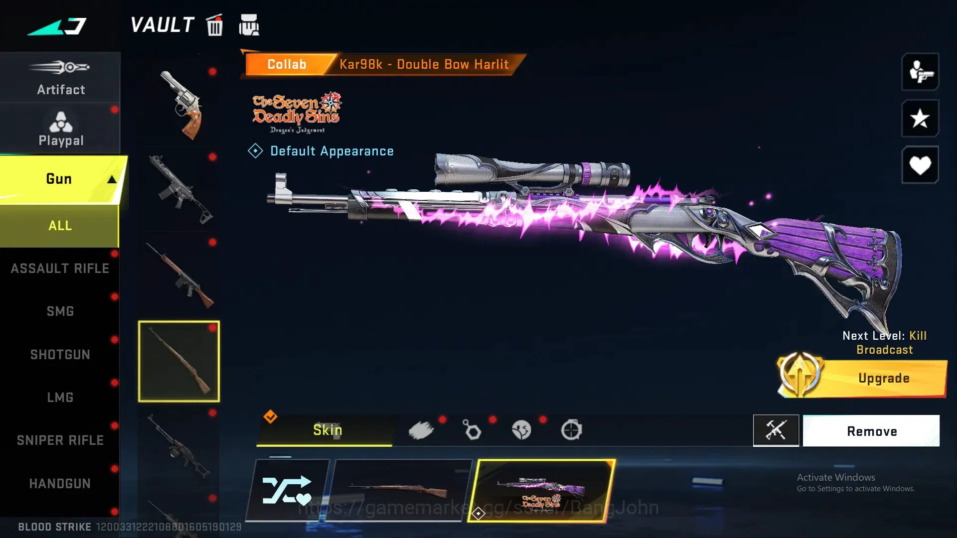 Blood Strike Accounts ASIA | ETERNAL Desert Eagle Scorpius|3 7DS: QBZ95, image 8