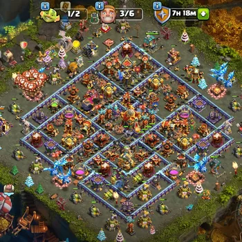 Clash of Clans Accounts High-End goblins caves scneryth 16 semi maxdefense maxfull equipment epic15skin heroesheroes lvl