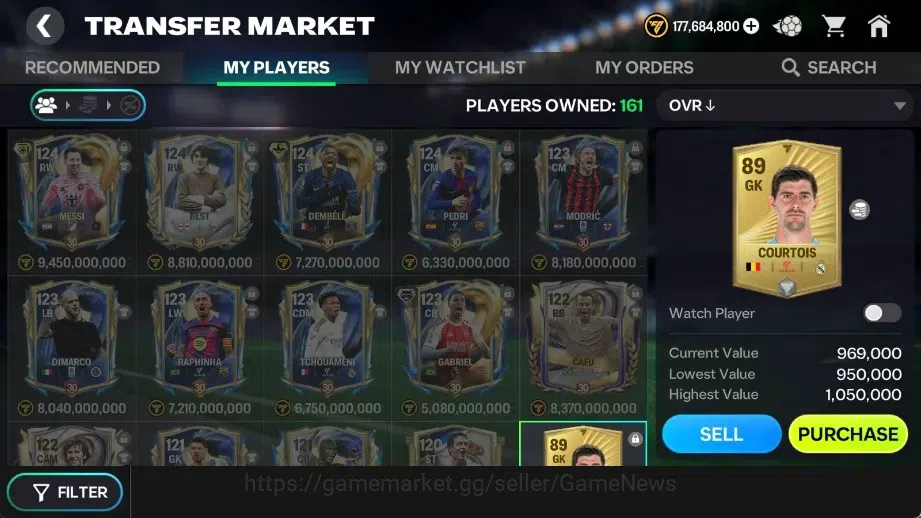 EA SPORTS FC Mobile Accounts OVR 125/90B Value|9 EVO(Dembele,Messi,Gabriel UTOT image 15