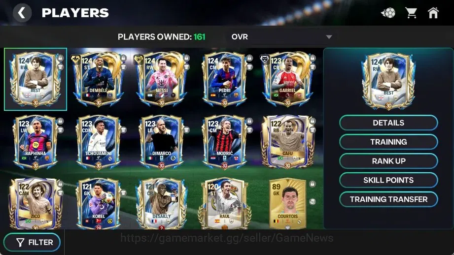 EA SPORTS FC Mobile Accounts OVR 125/90B Value|9 EVO(Dembele,Messi,Gabriel UTOT image 5