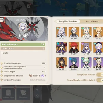 Genshin Impact Accounts Mid Game ‎[ASIA] GENSHIN IMPACT - (PRIMO 1600+) 8 LIMITED CHAR - 2 LIMITED WEAPON