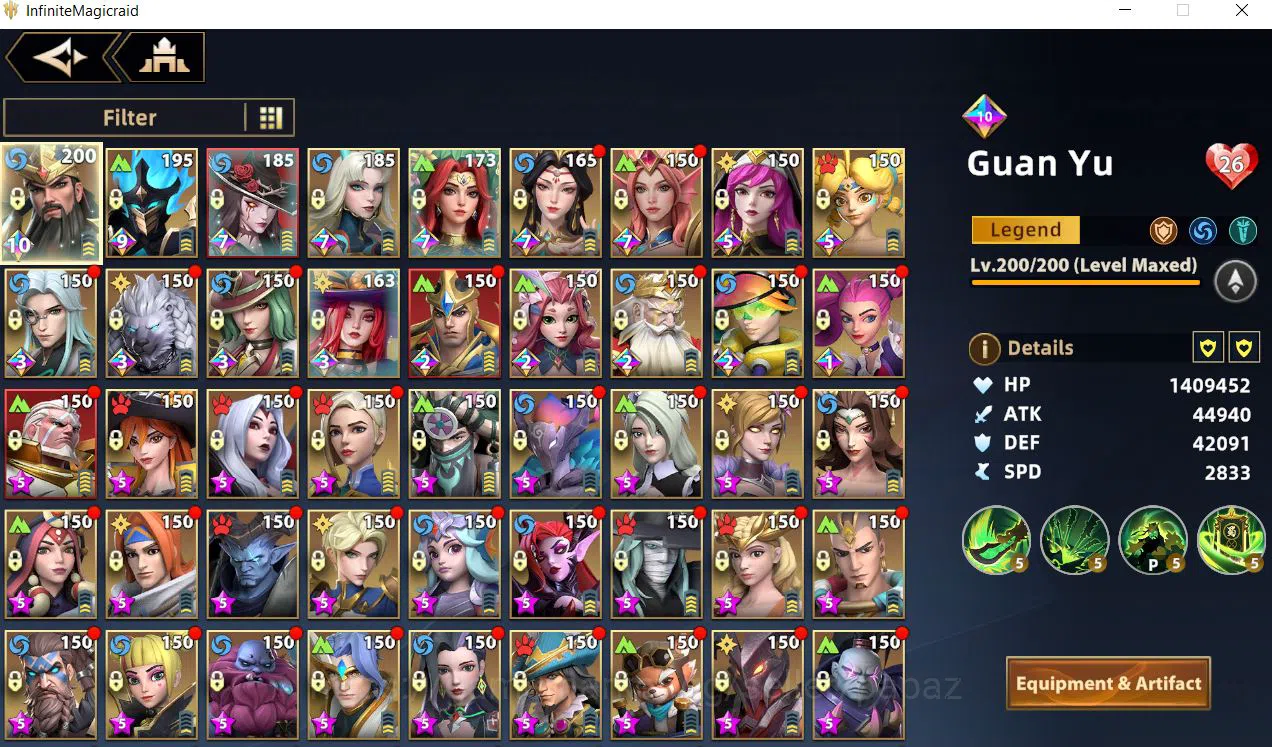 Infinite Magicraid Accounts S184 ★ ★ ★ TOP 10 IN SERVER ★ ★ ★ BOREAS ★ BRIGID image 2
