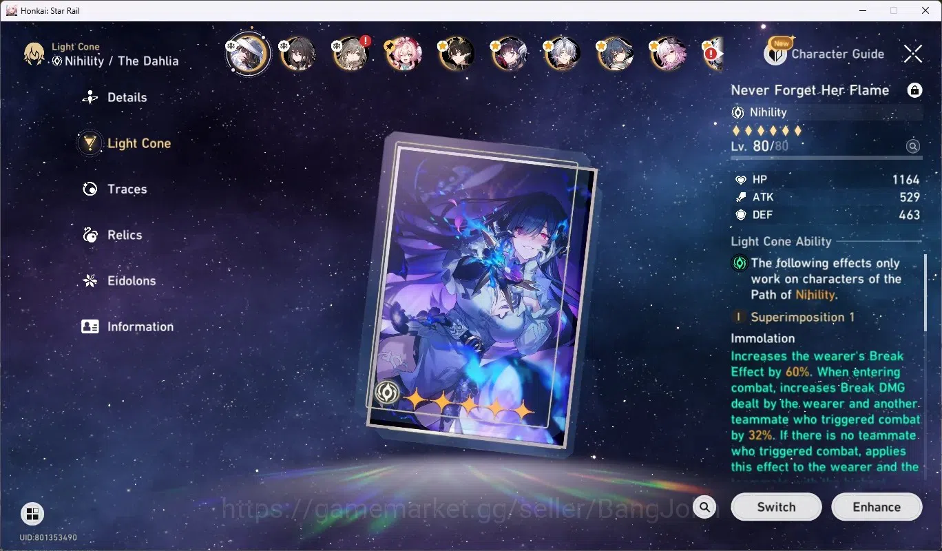 Honkai Star Rail Accounts ASIA|TL 70|21 char Limited[Firefly,Dahlia,Yunli]+( image 4