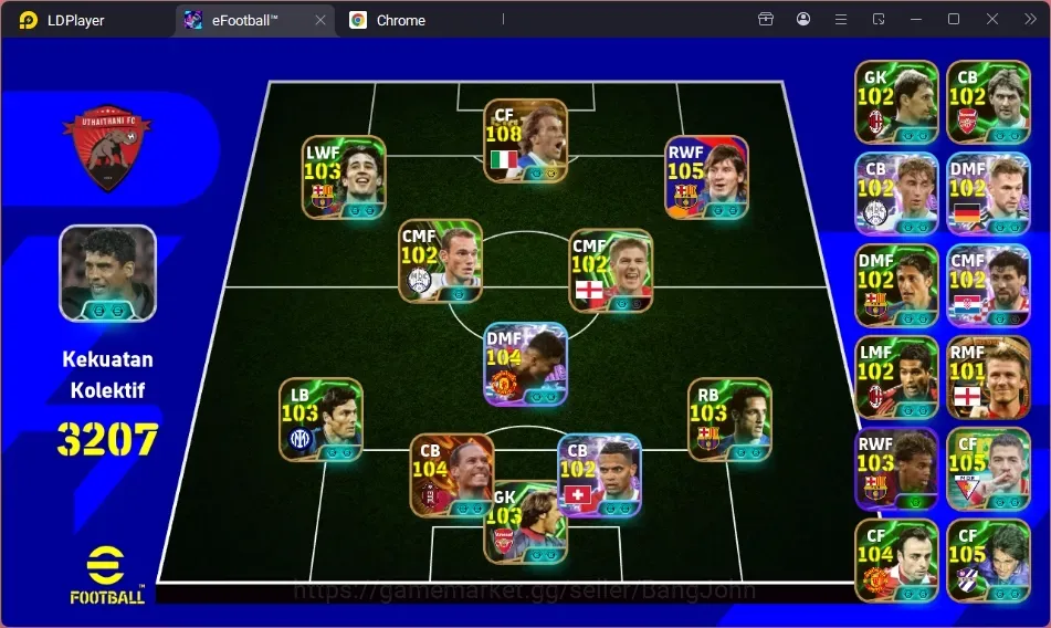 eFootball Accounts Legends & Iconic Players Android|PW 3207|BigT Alessandro,BigT Van Dijk,BigT Lampard,BigT Beckham,BigT 1