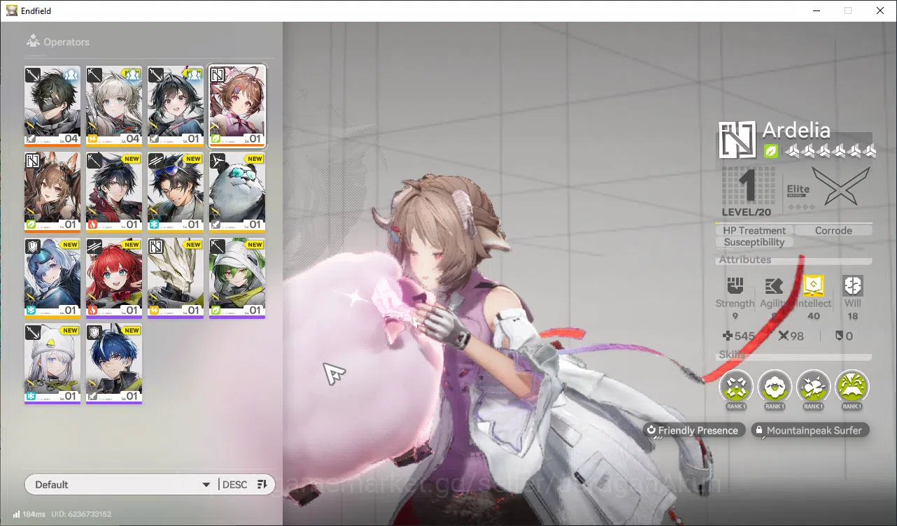 Arknights: Endfield Accounts NA/EU Lv2|860 Arsenal|2SSR (Gilberta,Ardelia)+6SR  image 8