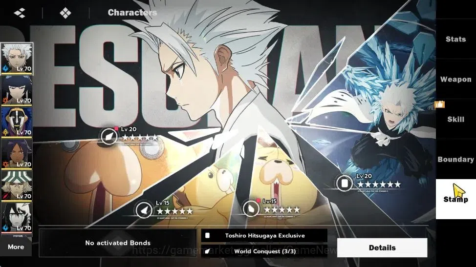 BLEACH: Soul Resonance Accounts NuverseSEA|LV55|7 SSR[Toshiro,Soi Fon,Mayuri,Yorui image 5