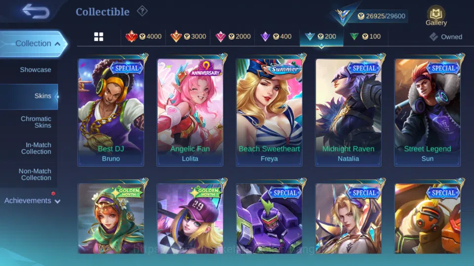 Mobile Legends: Bang Bang Accounts Hero 95 | skin 112|cc natalia | epic lancelot | sp image 10