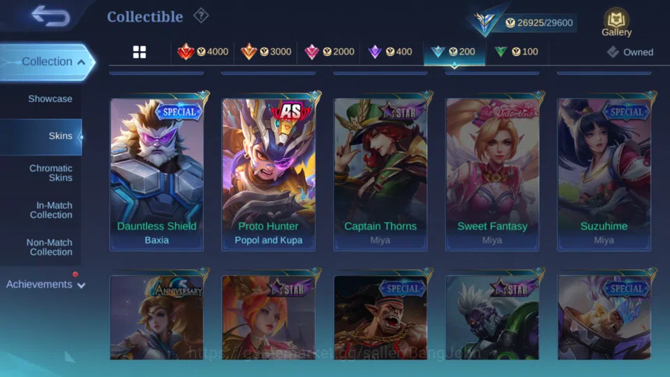 Mobile Legends: Bang Bang Accounts Hero 95 | skin 112|cc natalia | epic lancelot | sp image 14