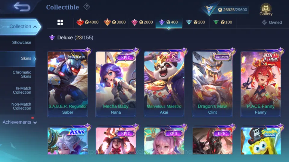 Mobile Legends: Bang Bang Accounts Hero 95 | skin 112|cc natalia | epic lancelot | sp image 18