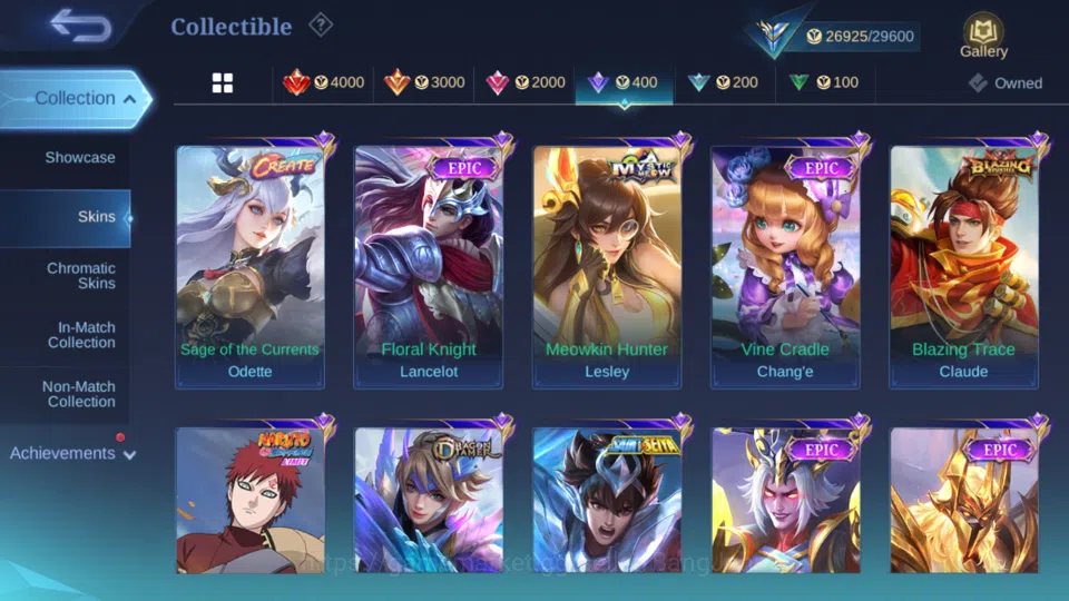 Mobile Legends: Bang Bang Accounts Hero 95 | skin 112|cc natalia | epic lancelot | sp image 19