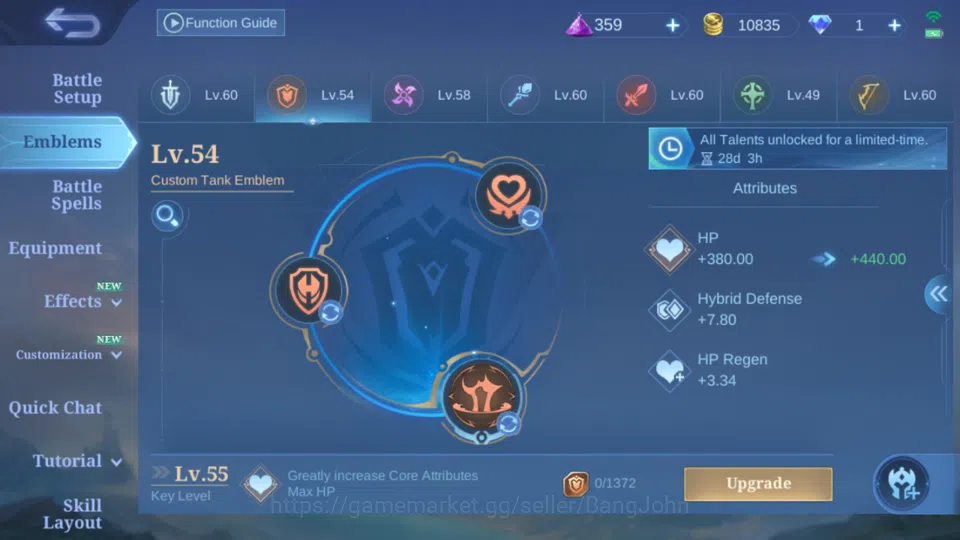 Mobile Legends: Bang Bang Accounts Hero 95 | skin 112|cc natalia | epic lancelot | sp image 4