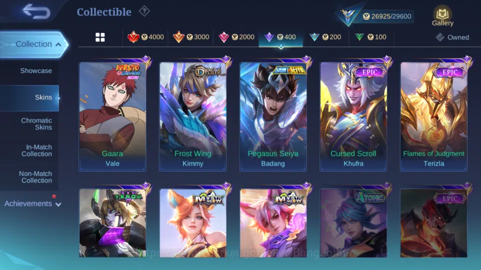 Mobile Legends: Bang Bang Accounts Hero 95 | skin 112|cc natalia | epic lancelot | sp image 8